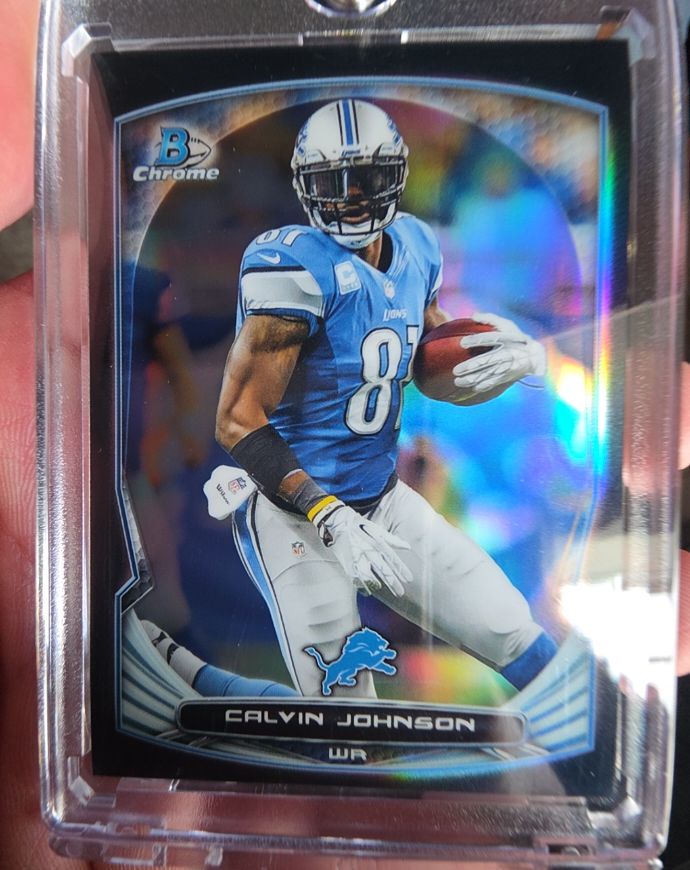 2014 Bowman Chrome #75 Calvin Johnson — front