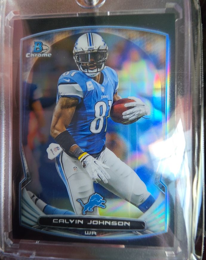 2014 Bowman Chrome #75 Calvin Johnson — front