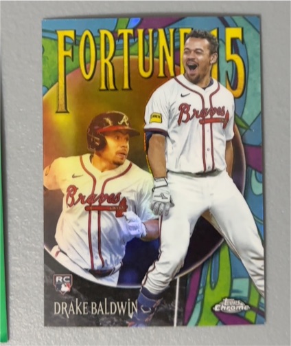 2025 Topps Chrome Update #F15-19 Drake Baldwin Fortune 15 RC Atlanta Braves — front