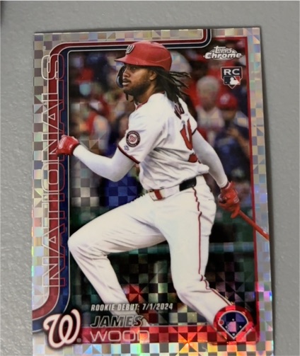 2025 Topps Chrome Update #USC95 James Wood Rookie Debut — front