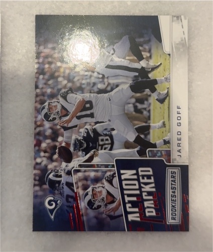 2018 Panini Rookies & Stars #AP-19 Jared Goff Action Packed — front