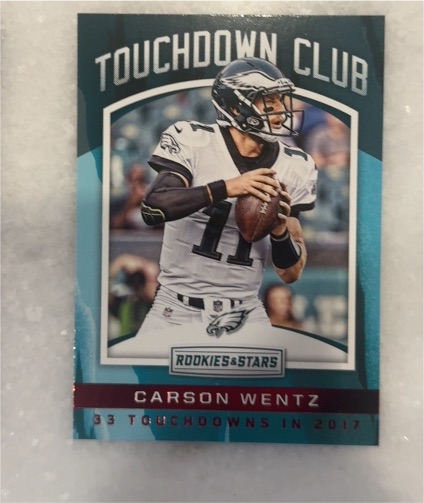 2018 Panini Rookies & Stars Touchdown Club #TD-2 Carson Wentz — front