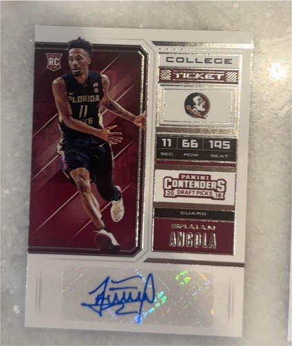 2018 Panini Contenders Draft Picks #89 Braian Angola — front