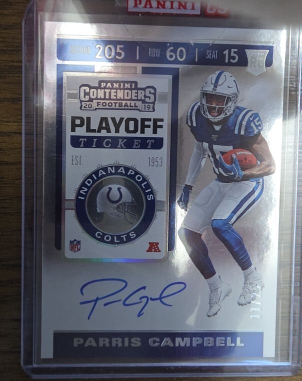 2019 Panini Contenders #117 Parris Campbell Playoff Ticket — front