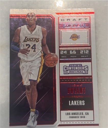 2018 Panini Contenders Draft Picks #34 Kobe Bryant — front