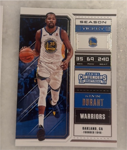 2018 Panini Contenders Draft Picks #32 Kevin Durant — front