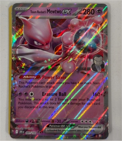 2025 Pokémon Team Rocket's Mewtwo ex #081 — front