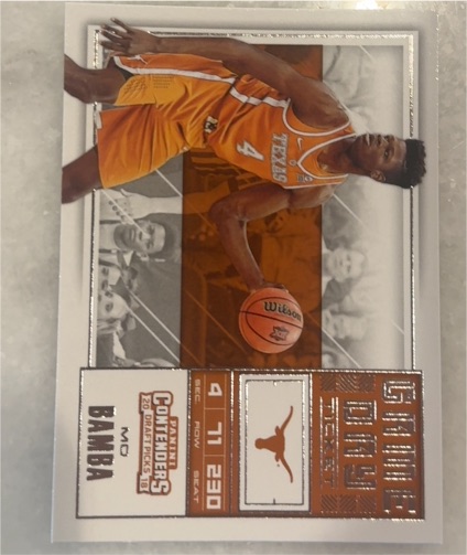 2018-19 Panini Contenders Draft Picks Game Day Tickets #2 Mo Bamba — front