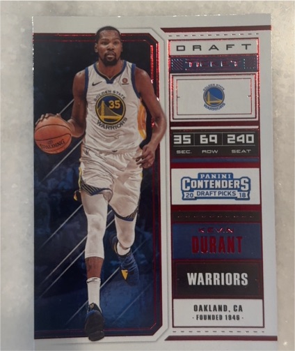 2018 Panini Contenders Draft Picks #32 Kevin Durant — front