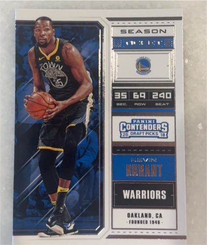 2018 Panini Contenders Draft Picks #32 Kevin Durant — front