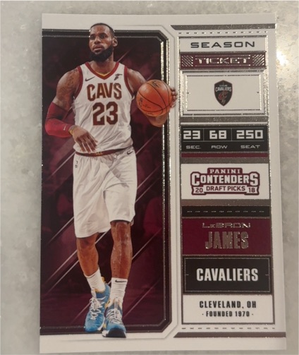 2018 Panini Contenders Draft Picks #41 LeBron James — front