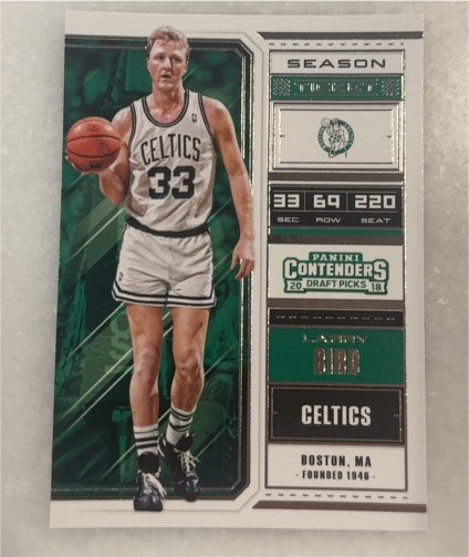 2018 Panini Contenders Draft Picks #39 Larry Bird — front