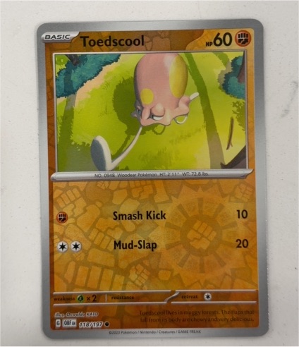 2023 Pokémon Obsidian Flames #118 Toedscool — front