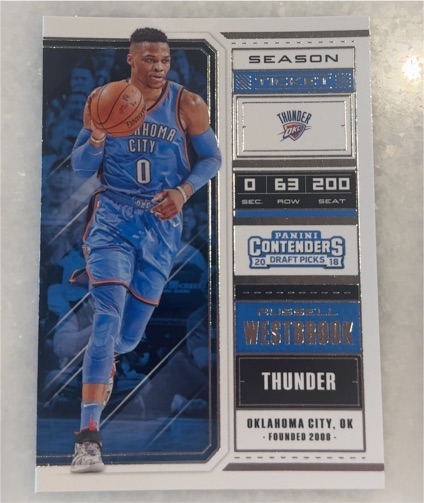 2018 Panini Contenders Draft Picks #47 Russell Westbrook — front