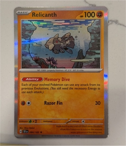 2024 Pokemon Scarlet & Violet Temporal Forces #084 Relicanth — front