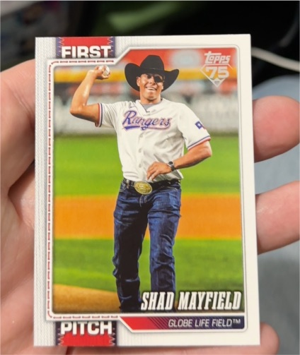 2026 Topps Series 1 #FP-1 Shad Mayfield First Pitch — front