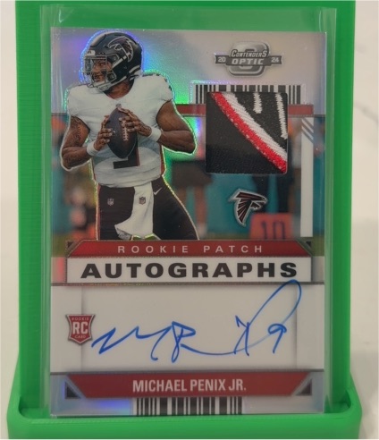 2024 Contenders Optic #Rookie Patch Auto Michael Penix Jr. — front