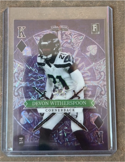 2023 Wild Card 5 Card Draw Stacked Deck #King of Diamonds Devon Witherspoon — front