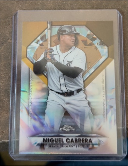 2022 Topps Chrome Update Diamond Greats #DGC-33 Miguel Cabrera — front