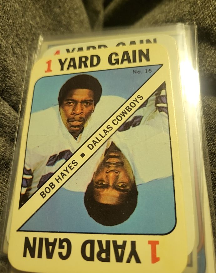 1971 Topps Game Insert #16 Bob Hayes Dallas Cowboys — front