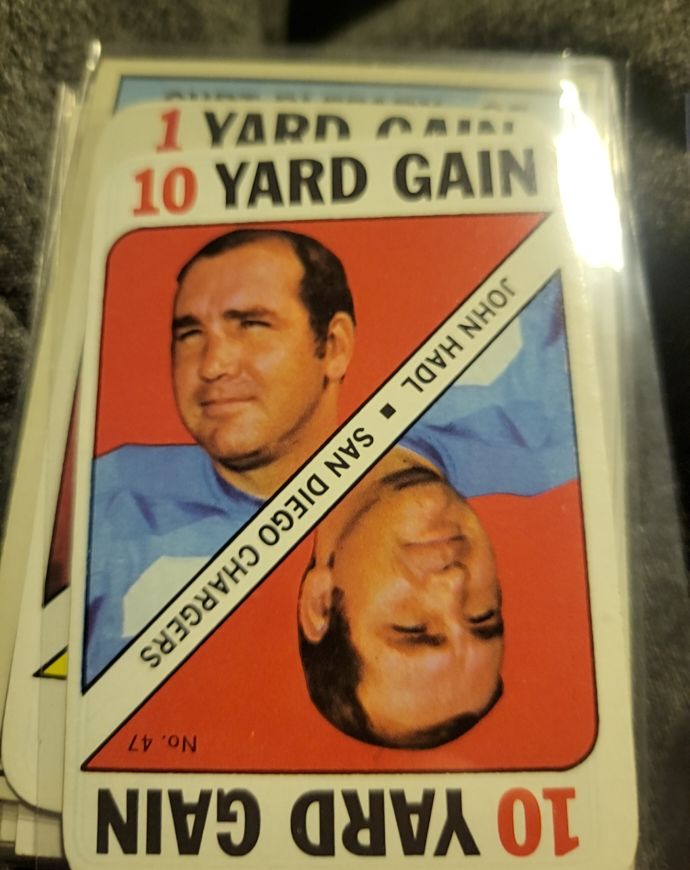 1971 Topps Game Inserts #47 John Hadl San Diego Chargers — front