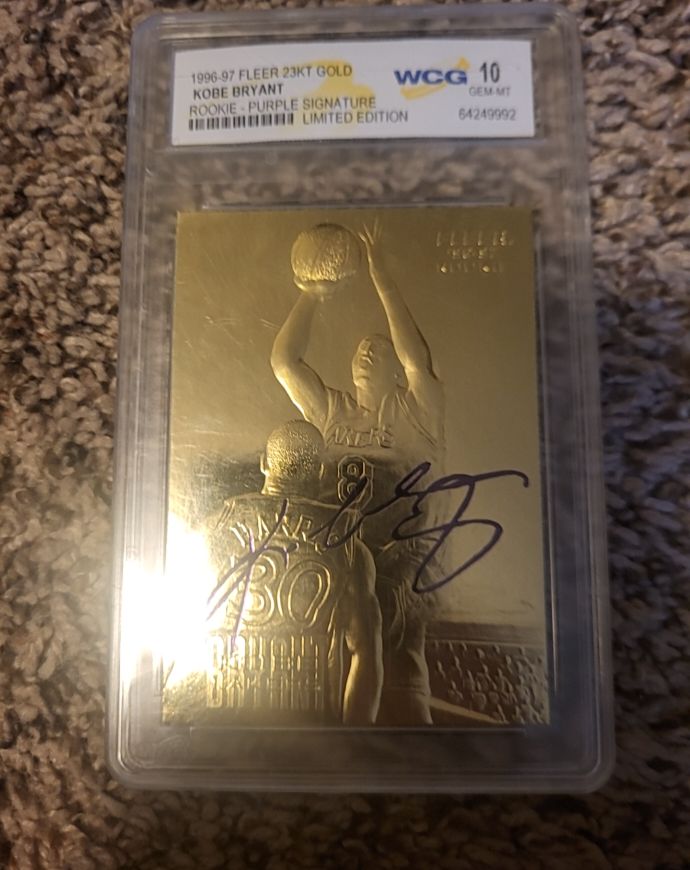 1996-97 Fleer 23KT Gold #Rookie Kobe Bryant — front