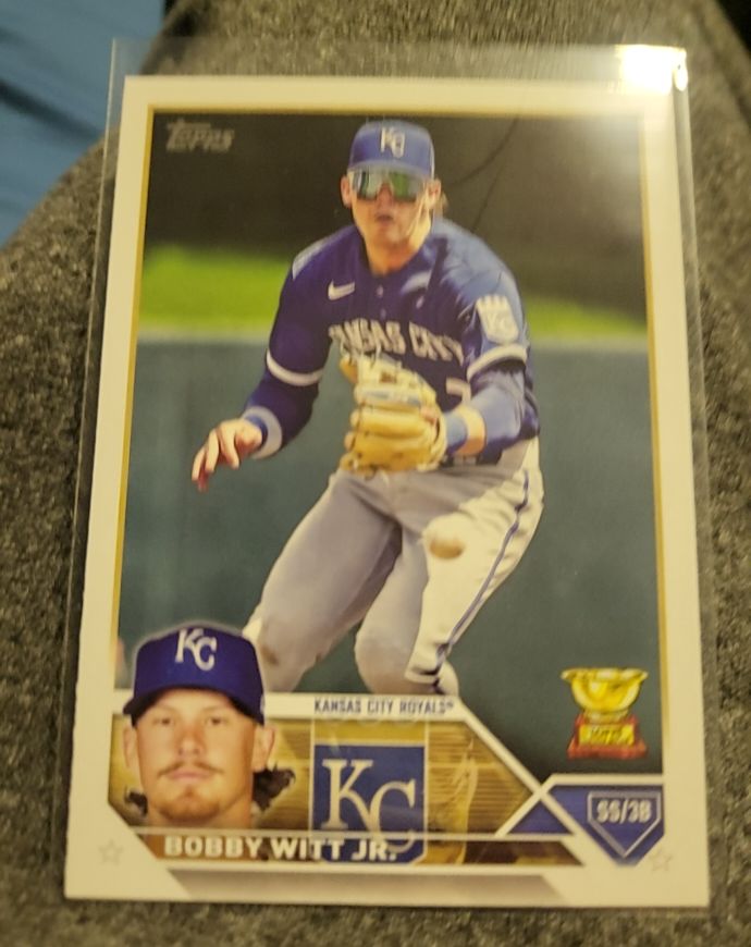 2023 Topps Series 1 Gold Rookie Cup #7 Bobby Witt Jr. — front