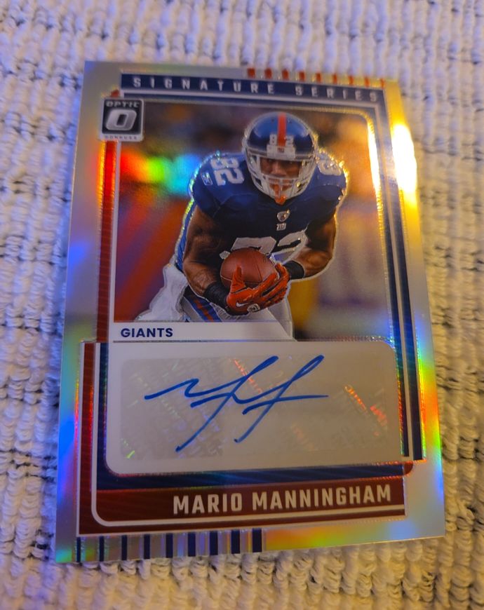 2025 Panini Donruss Optic Signature Series #SSH-MM Mario Manningham — front