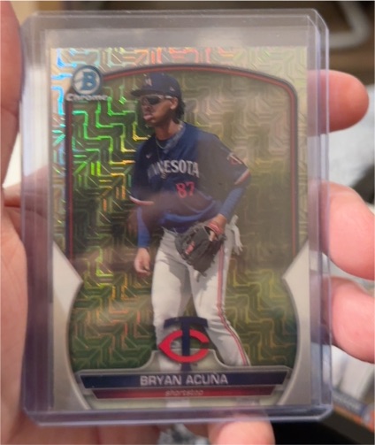 2023 Bowman Chrome #BCP-193 Bryan Acuna Mojo Refractor — front