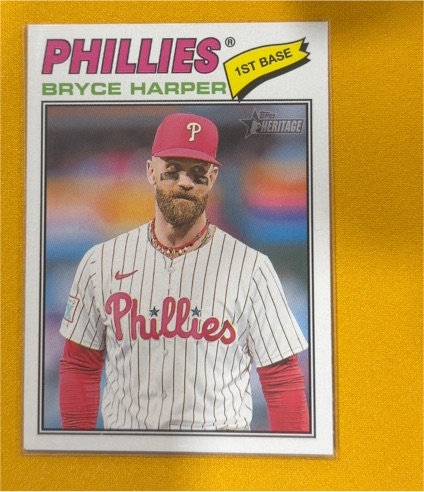 2026 Topps Heritage #72 Bryce Harper Philadelphia Phillies — front