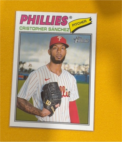 2026 Topps Heritage #110 Cristopher Sánchez — front