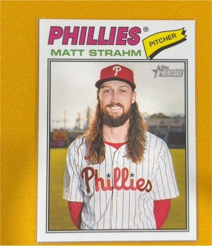 2026 Topps Heritage #193 Matt Strahm — front