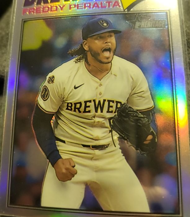2026 Topps Heritage Chrome Refractor #291 Freddy Peralta — front