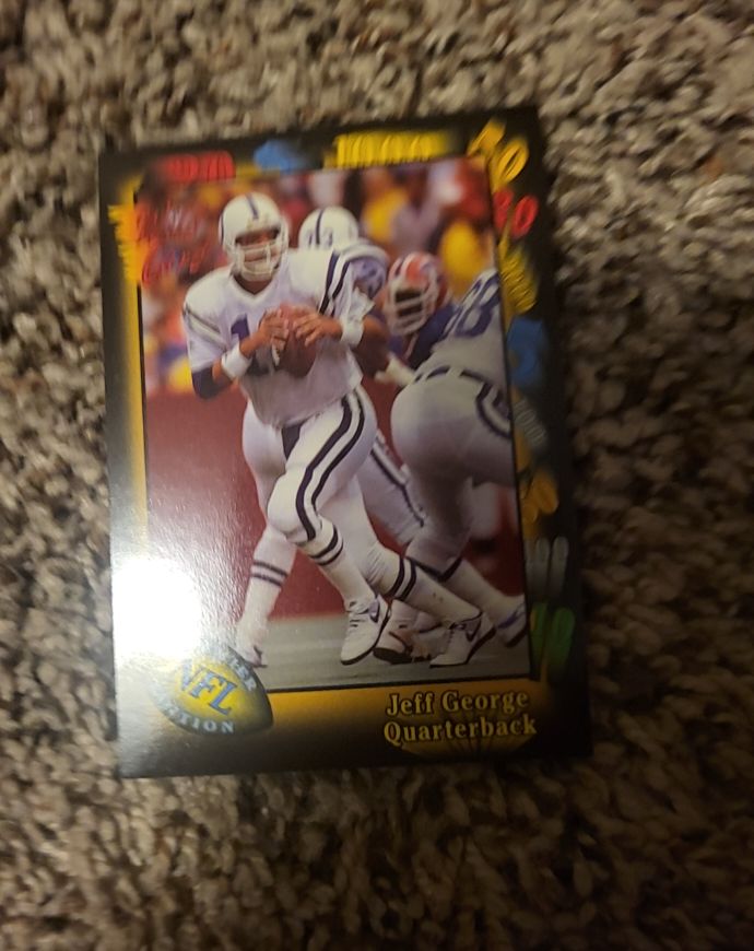 1991 Wild Card #1 Jeff George — front