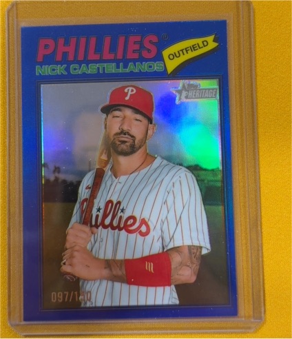 2026 Topps Heritage Chrome #363 Nick Castellanos — front