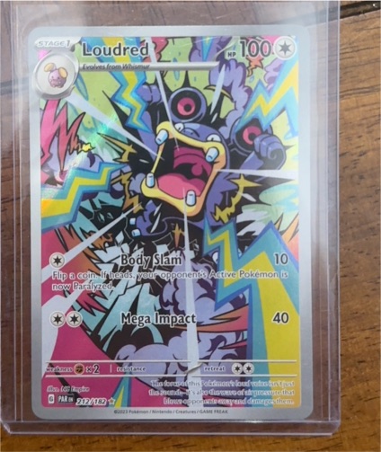 2023 Pokémon SV04 Paradox Rift #212 Loudred Illustration Rare — front