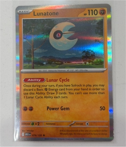 2016 Pokemon MEG #074 Lunatone — front