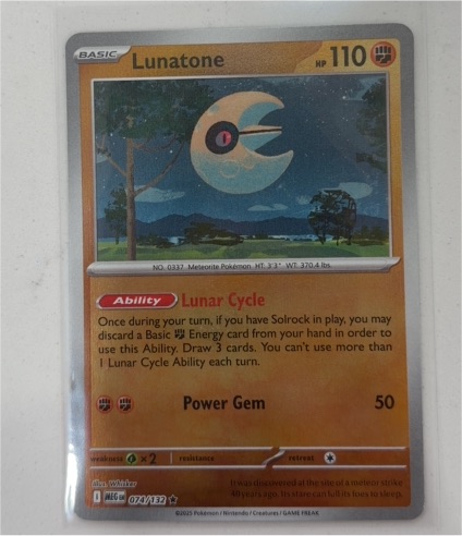 2025 Pokemon ME01 #074 Lunatone — front