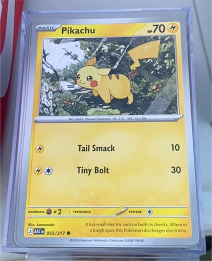 2026 Pokémon Ascended Heroes #055 Pikachu — front