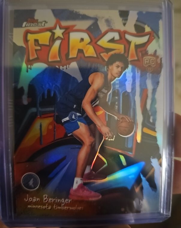 2025-26 Topps Finest #F-17 Joan Beringer First Insert Minnesota Timberwolves — front
