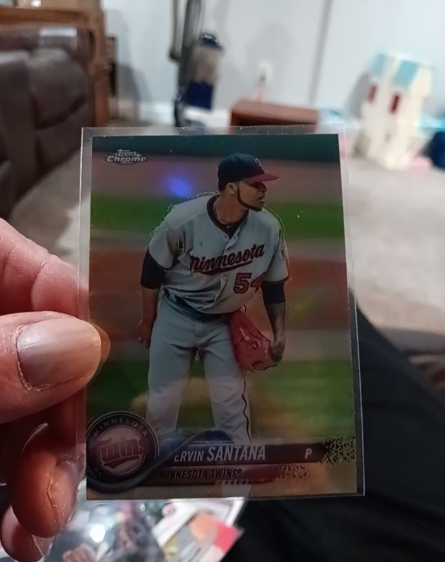 2018 Topps Chrome #153 Ervin Santana — front
