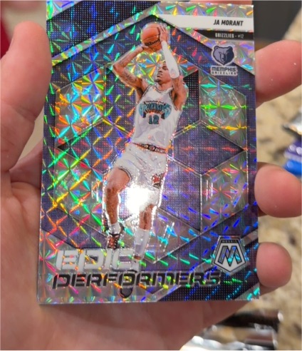 2024-25 Panini Mosaic #5 Ja Morant Epic Performers Silver Mosaic Prizm — front
