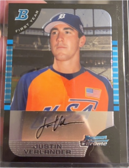 2005 Bowman Chrome #BDP129 Justin Verlander — front