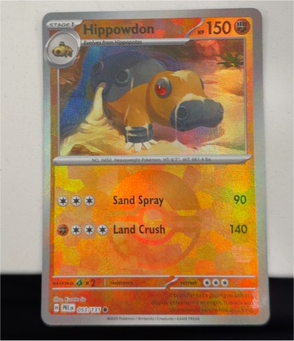 2025 Pokémon Prismatic Evolutions #053 Hippowdon — front