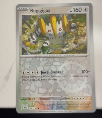 2016 Pokémon Prismatic Evolutions #086 Regigigas — front