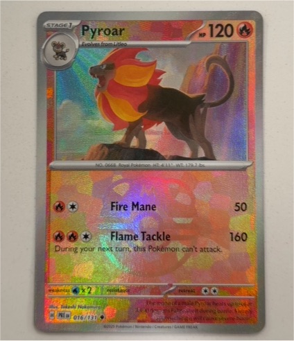 2025 Pokémon Prismatic Evolutions #016 Pyroar — front