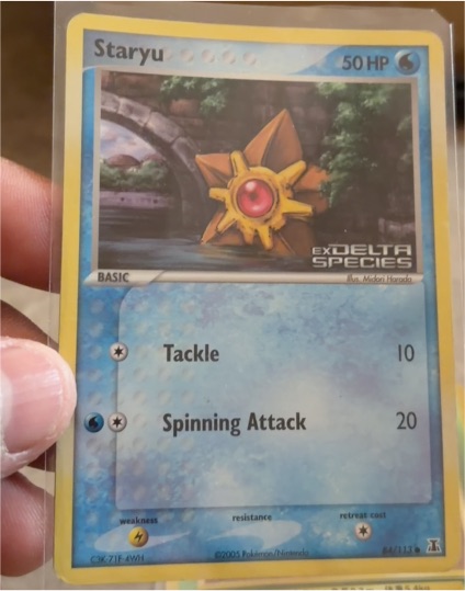 2005 Pokémon EX Delta Species #84 Staryu — front
