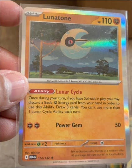 2025 Pokemon Prize Pack Series 8 #074 Lunatone — front