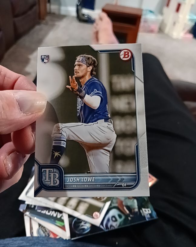 2022 Bowman #33 Josh Lowe Rookie Card Tampa Bay Rays — front
