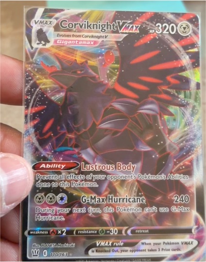 2021 Pokémon Battle Styles #110 Corviknight VMAX — front